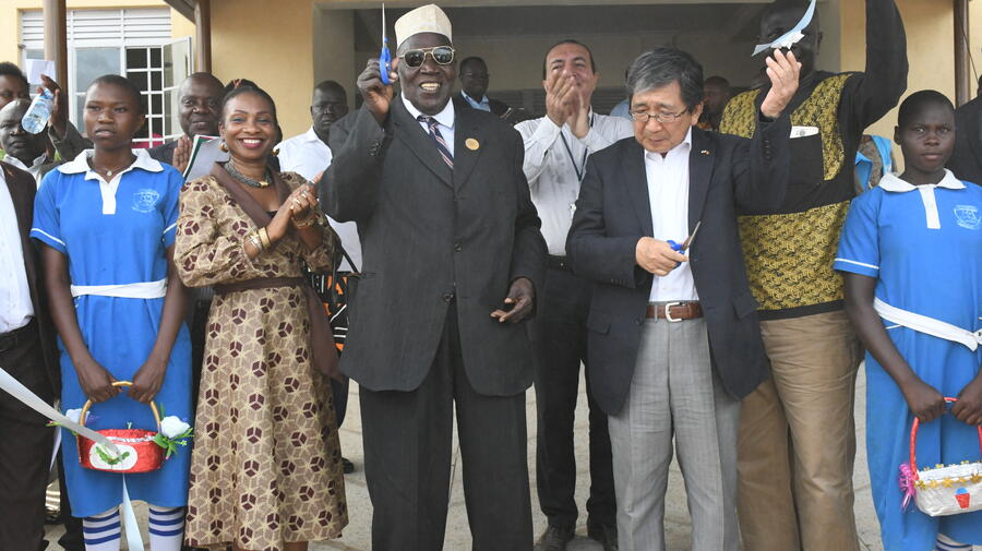 Uganda. Handover of sports facility
