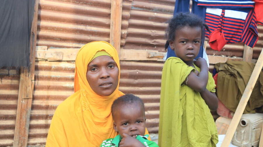 Somalia. Displaced people evacuated after Cyclone Gati devastation