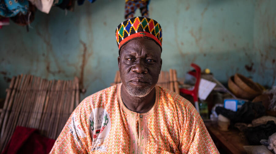 Burkina Faso. Chief Diambende Madiega at his home in Kaya