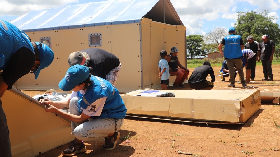 ACNUR donó unidades de vivienda a la comunidad Warao Coromoto, en el Distrito Federal.