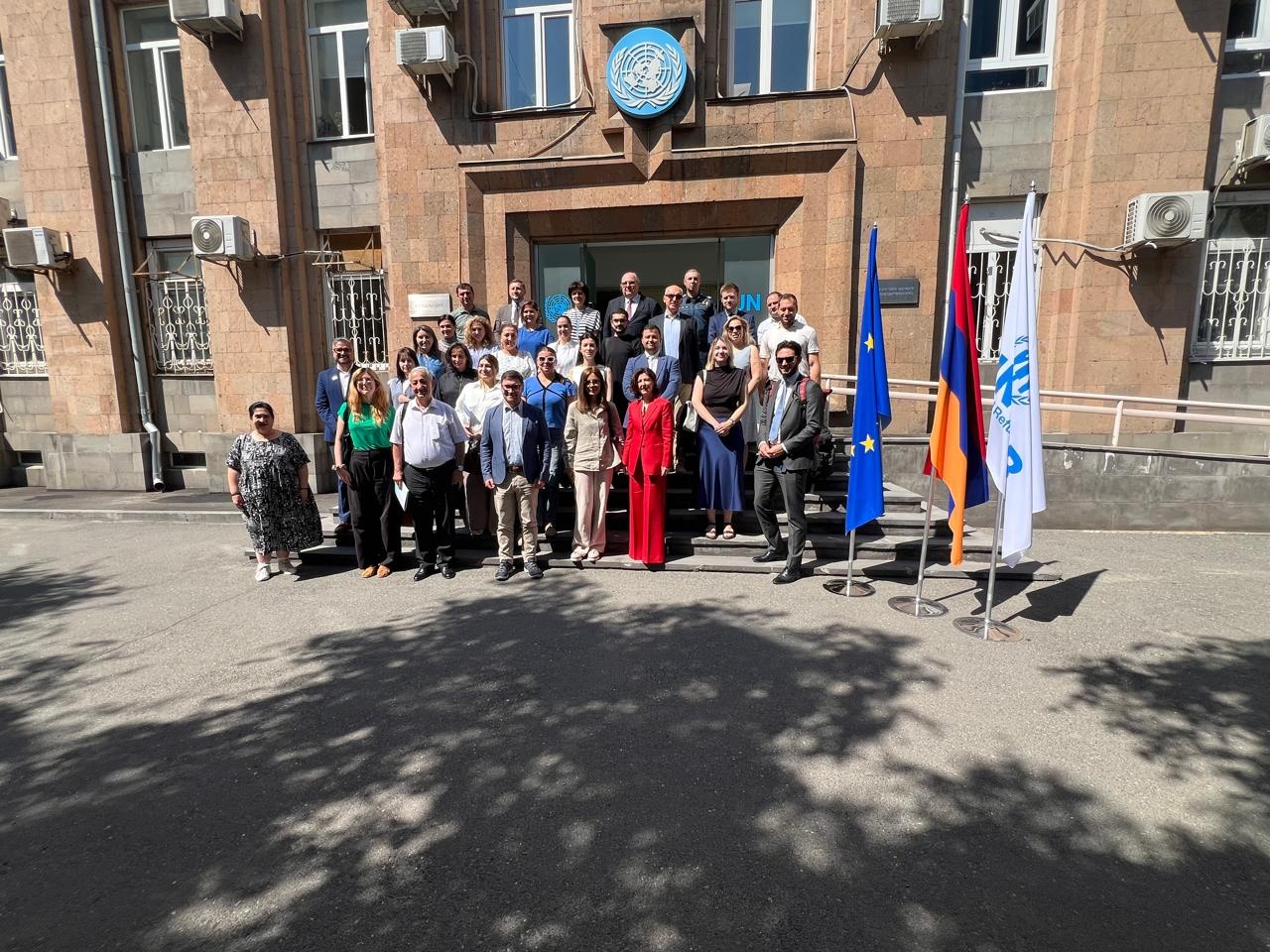 Participants at the Project Inception and Results Briefing at UN House in Yerevan on 20 July 2026