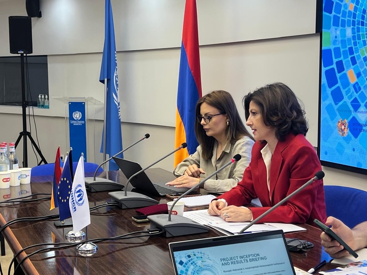UNHCR Representative in Armenia, Monica Sandri, expressed her appreciation for the long-standing strategic partnership, strong collaboration, and shared commitment to strengthening preparedness and community resilience in Armenia. 