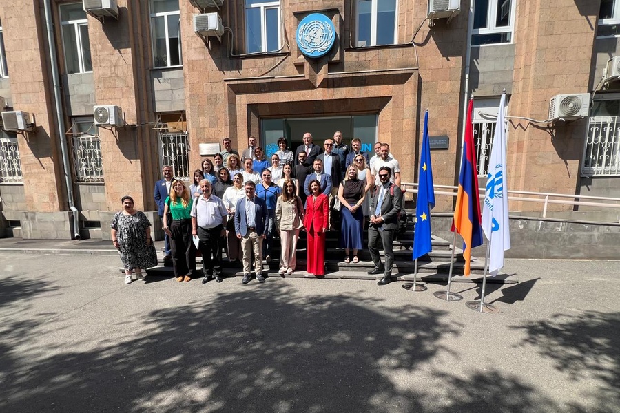 Participants at the Project Inception and Results Briefing at UN House in Yerevan on 20 July 2026