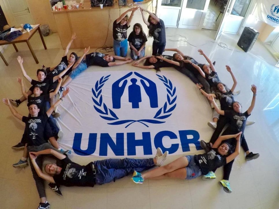 Activities at the camp included theatre, music, art, team-building and sports.  ©UNHCR/Nareg Dekermenjian