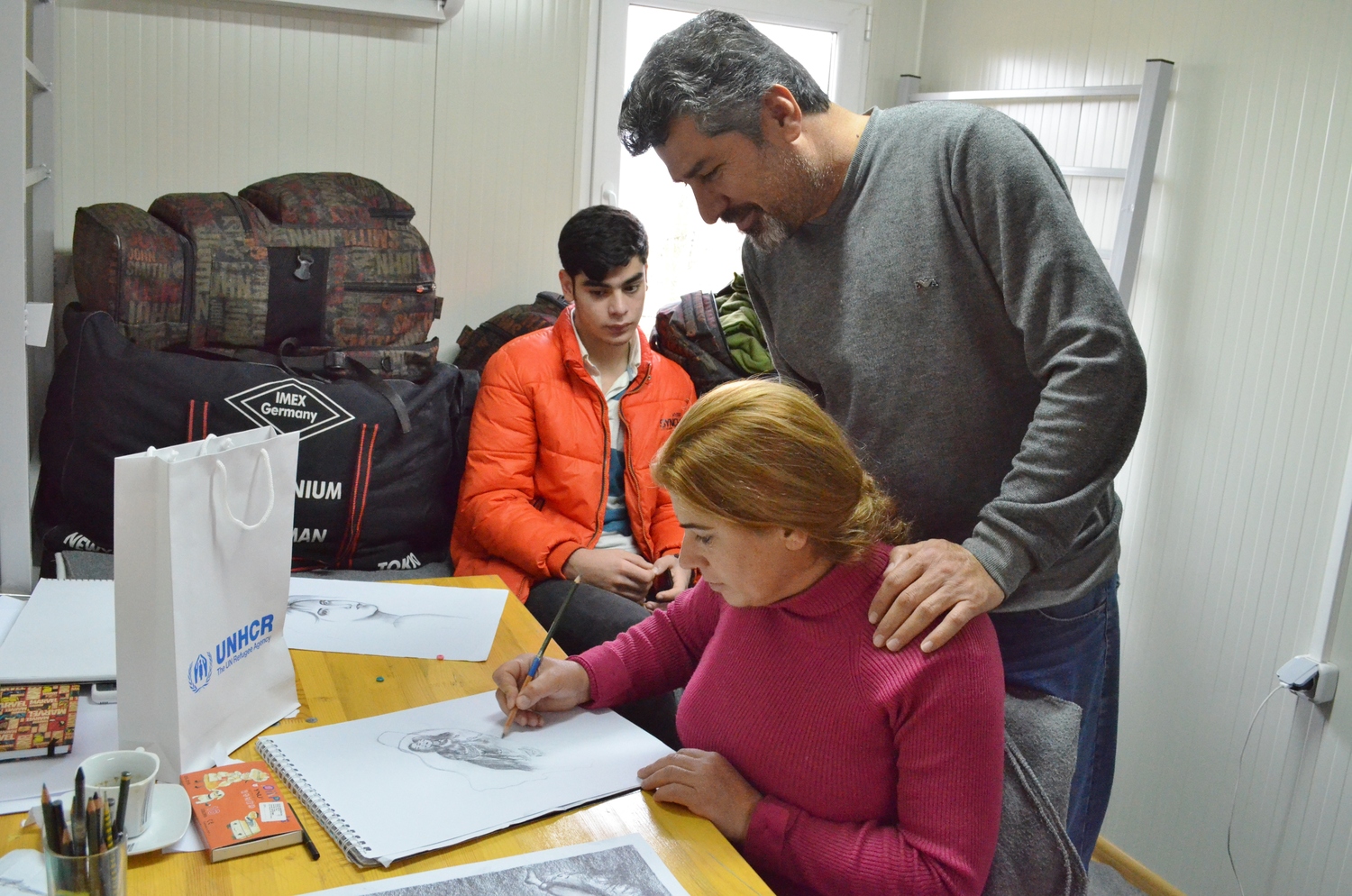 Former Yugoslav Republic of Macedonia. Syrian family keeps harmony despite difficult circumstances