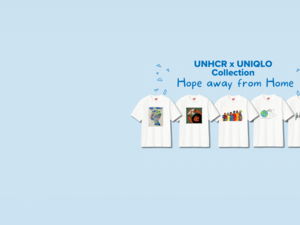 Five t-shirts from the UNHCR x UNIQLO collection