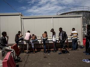 Italy. First reception center at Augusta port