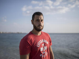 Greece. Syrian refugee helps save lives as volunteer lifeguard