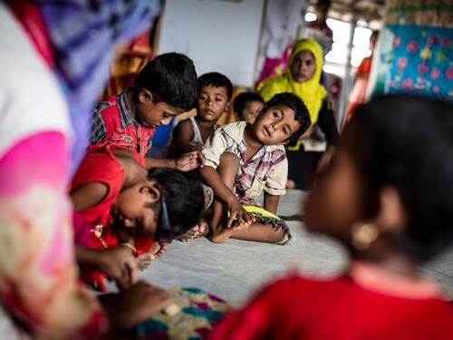 Bangladesh. Caritas' Essence of Learning (EoL) project helps Rohingya children restore and enhance their learning ability