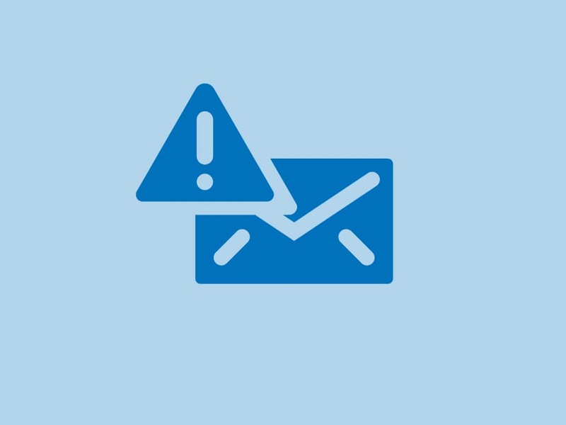 An icon of a webpage with a warning sign