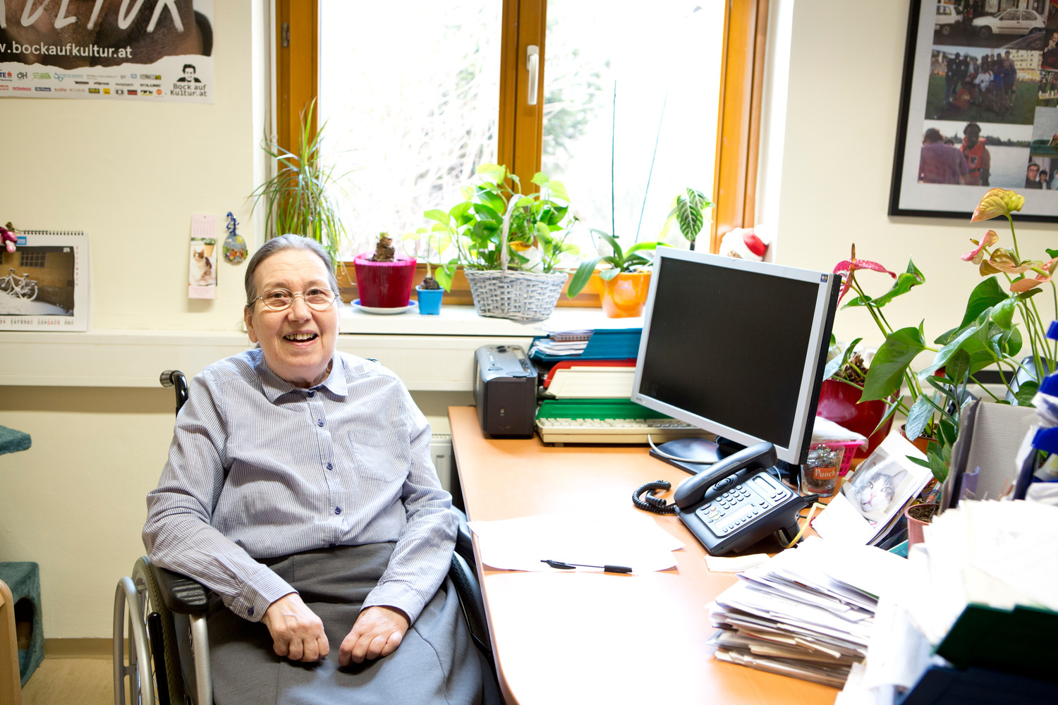 Austria. Refugee shelter founded in private initiative by a Austrian philanthropist Ute Bock