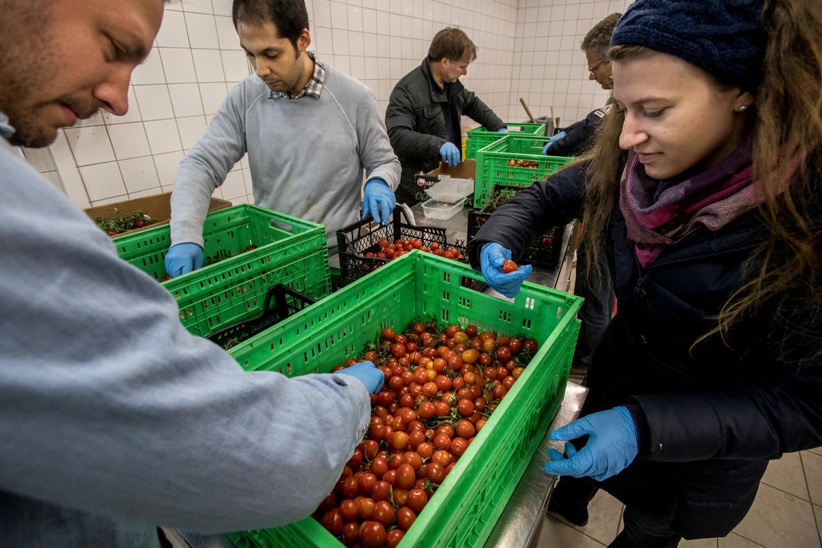 Austria. Refugees in Austria help to feed those poorer than themselves