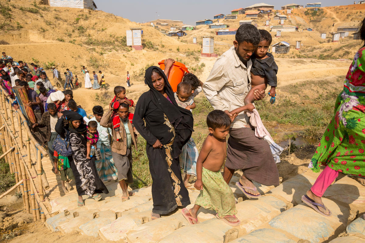 Bangladesh. UNHCR relocates families from flood prone areas