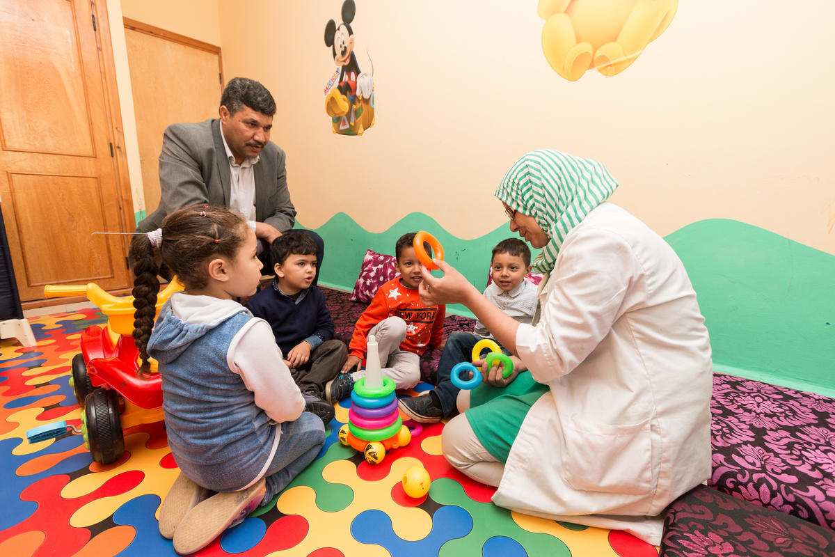 Morocco. Yemeni refugees create cooperative kindergarten
