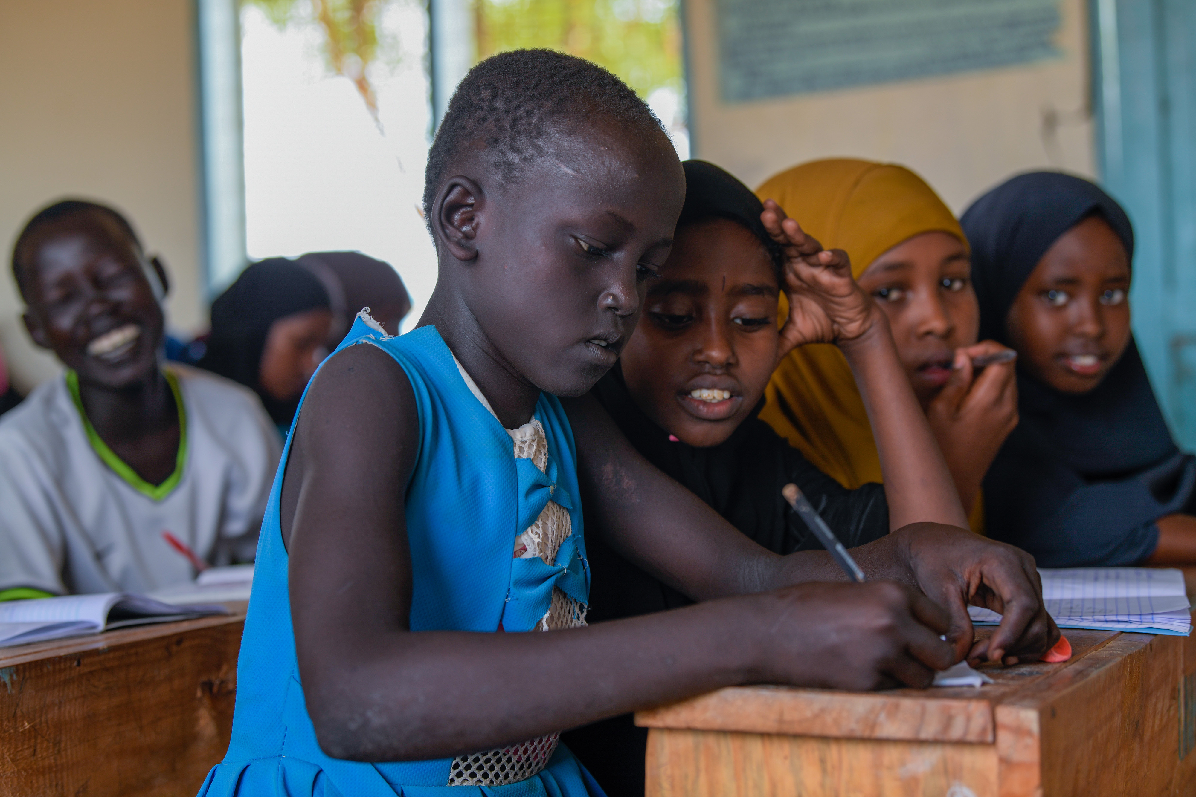 Nyehoth,12 years refugee at Dadaab refugee camp, Kenya. She likes drawing and wishes to be an artist in the future. 
