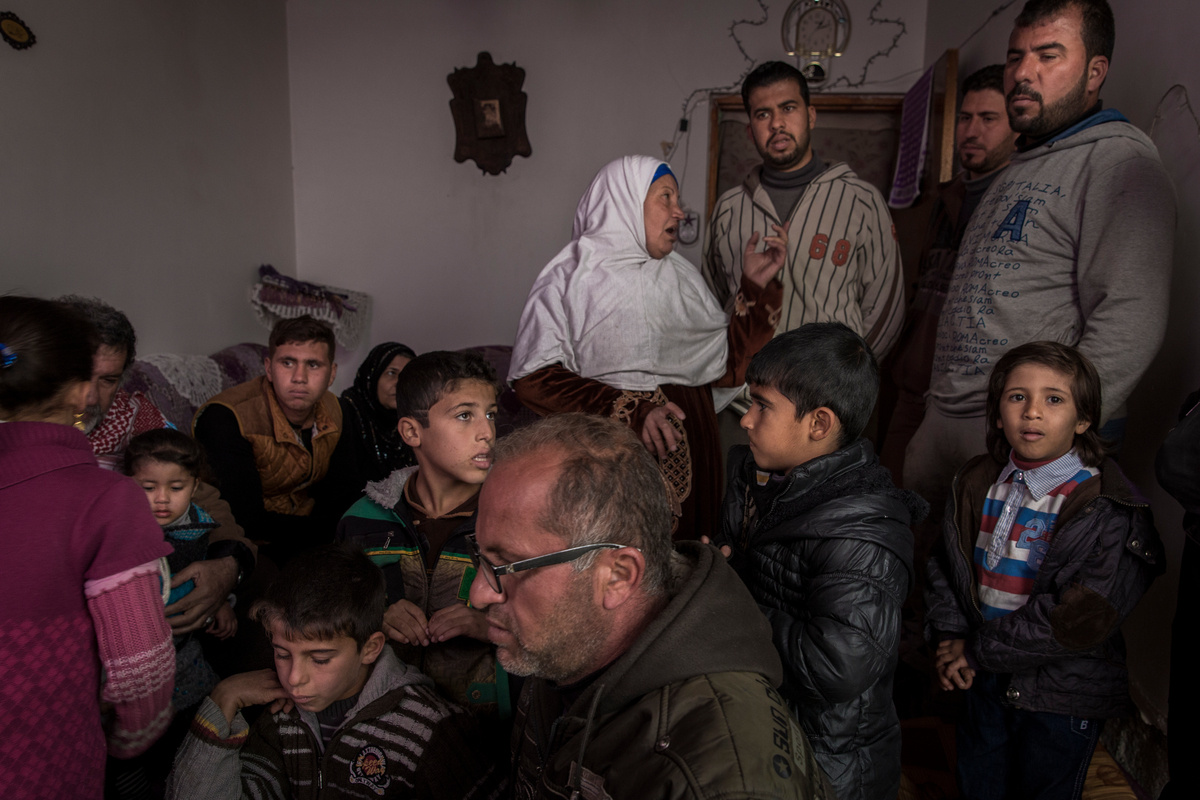 Iraq. People who have remained in parts of liberated Mosul