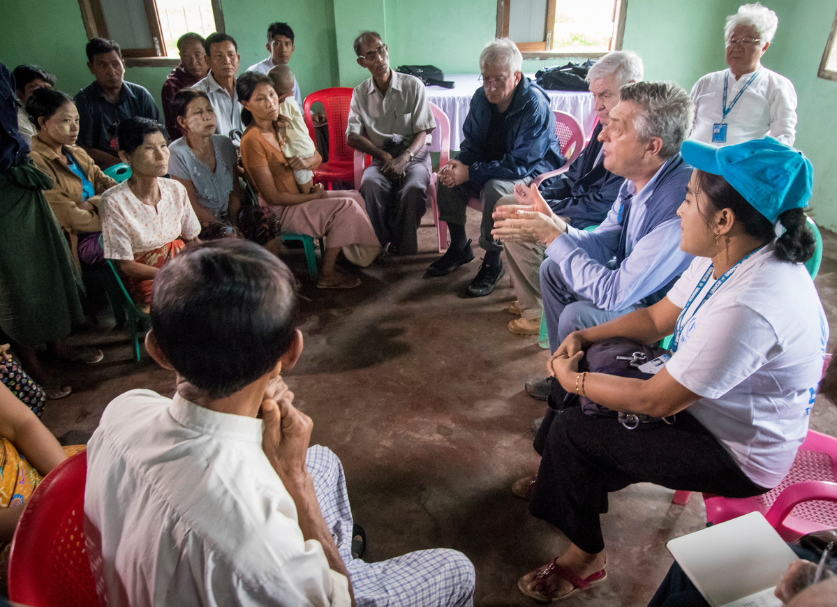 Myanmar. UNHCR High Commissioner Filippo Grandi visits Rakhine State