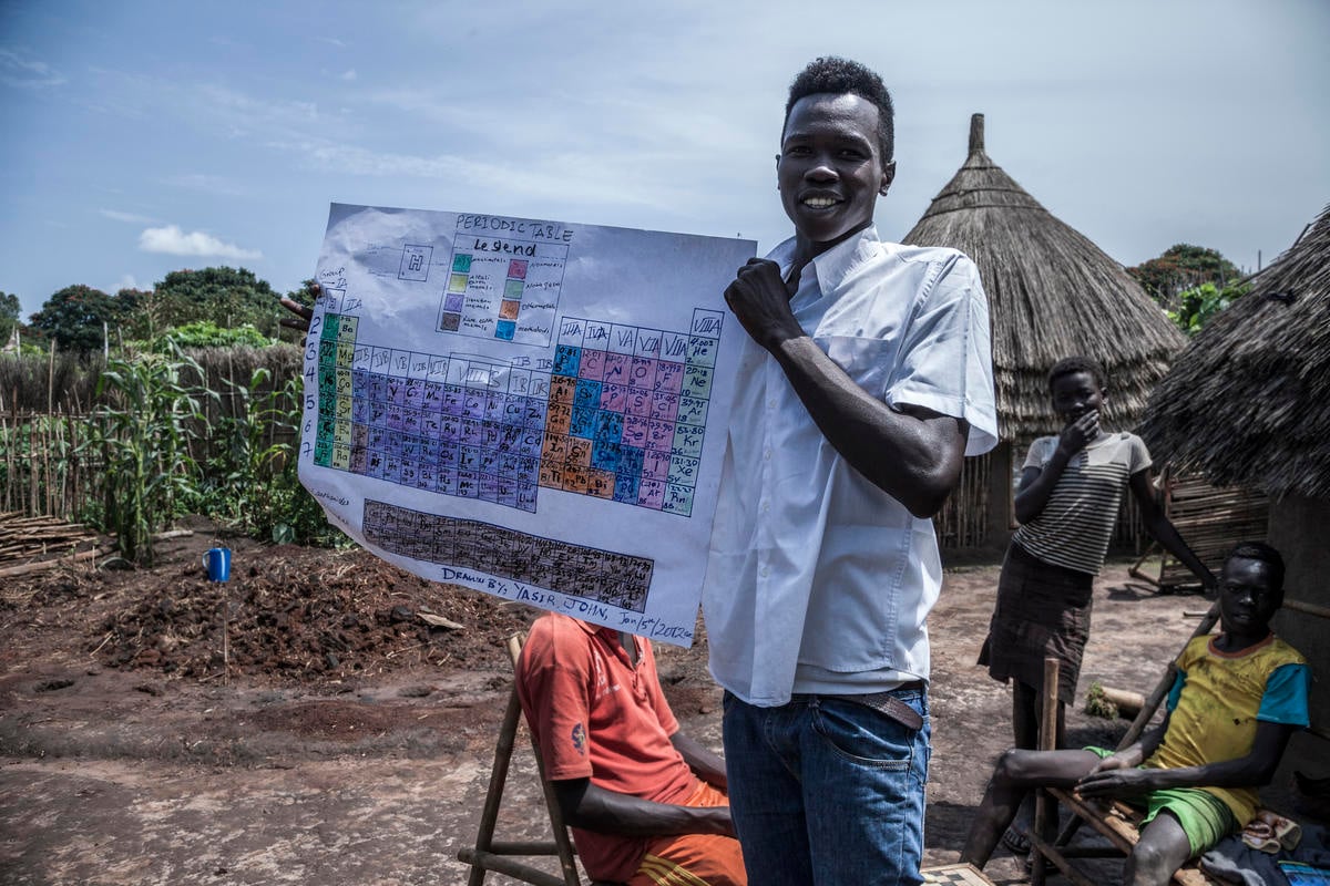 Ethiopia. John made his own periodic table to study at home