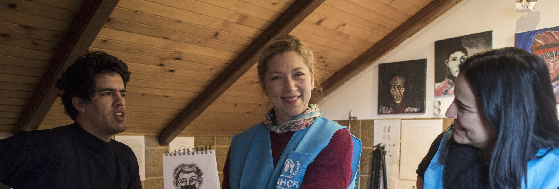 UNHCR Representative in Serbia Franvesca Bonelli and UNCHR Goodwill Ambassador for Serbia