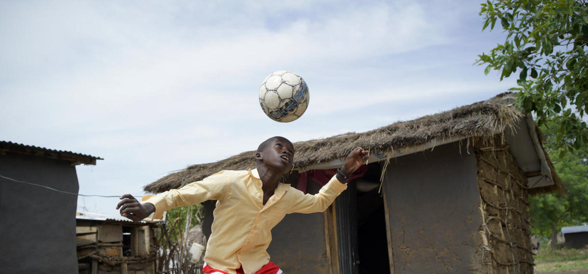 Uganda. Patrick at home before going for the three days training.