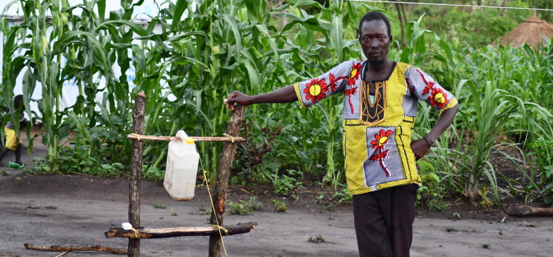 Democratic Republic of Congo. Refugees help in the fight against coronavirus