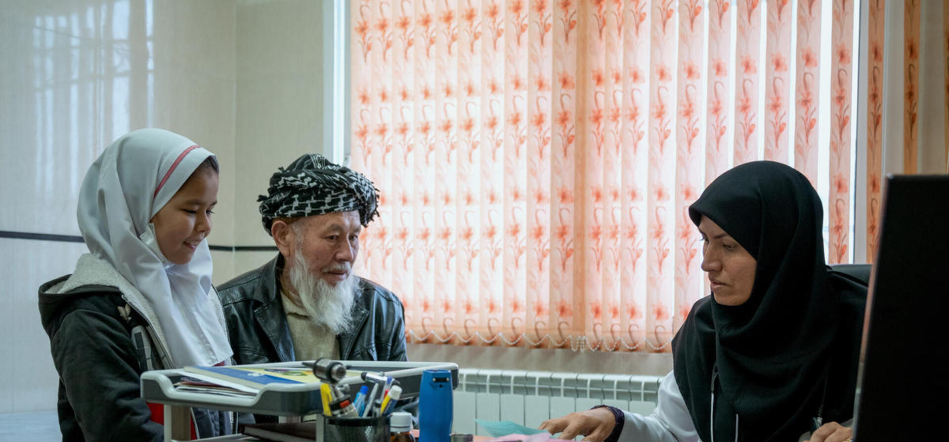 Iran. Afghan refugee practices medicine with support from UNHCR