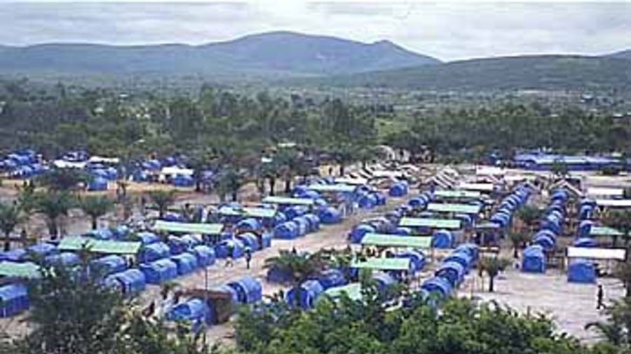 The Kinkole camp in the Democratic Republic of Congo, which High Commissioner Ruud Lubbers is scheduled to visit.