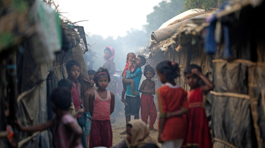 Bangladesh. Rohingya refugees displaced by violence in Myanmar