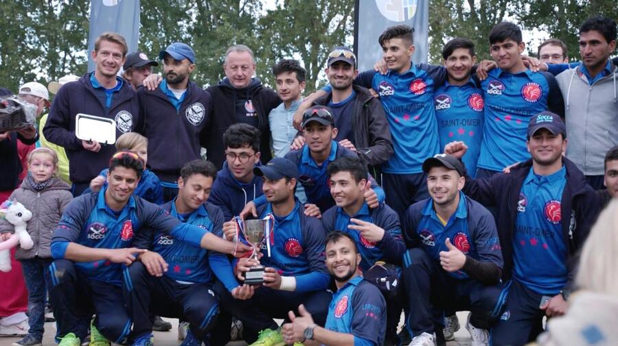 France. A refugee team wins an international cricket competition