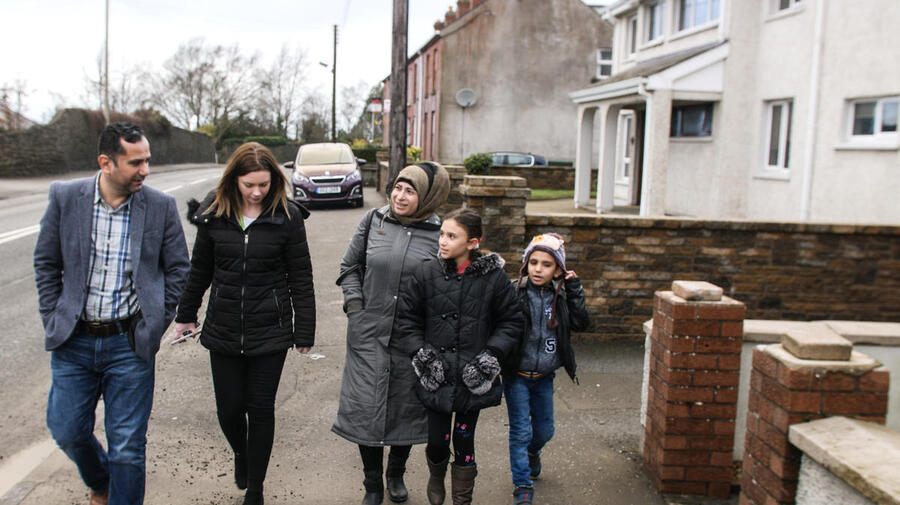 Northern Ireland. Resettled Syrian family enjoy safety in Armagh