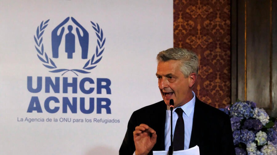 Colombia. Visit of UNHCR's High Commisioner, Filippo Grandi, to Venezuelan refugees and migrants in Bogota, Colombia.