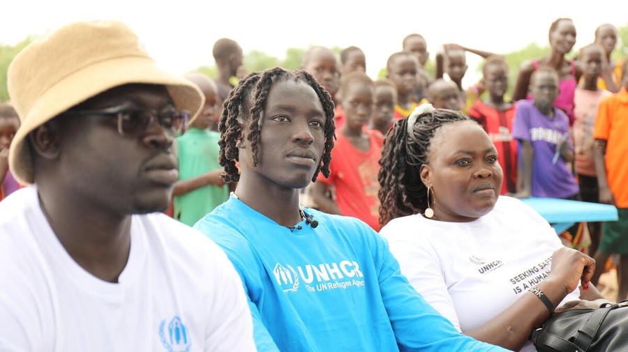 South Sudan. UNHCR supporter and LA Lakers basketball player, Wenyen Gabriel