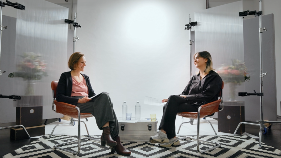 Rania Ali und Ruth Schöffl bei der Aufnahme