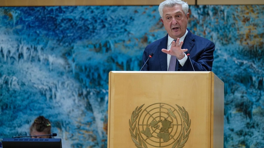 UN-Flüchtlingshochkommissar Filippo Grandi spricht vor dem Exekutivkomitee