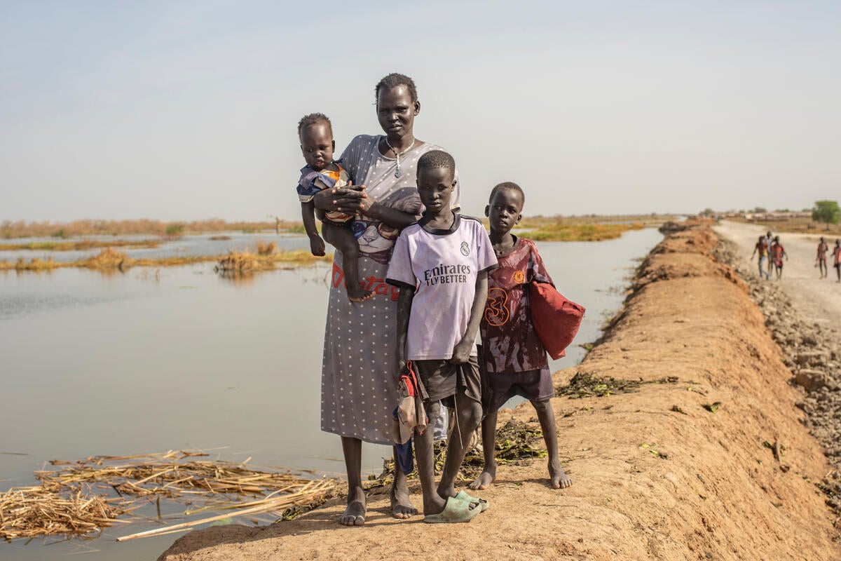 South Sudan. Displaced by floods