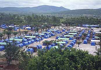 The Kinkole camp in the Democratic Republic of Congo, which High Commissioner Ruud Lubbers is scheduled to visit.