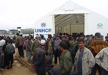 Dogharoun's Ansar camp was one of the High Commissioner's last stops in Iran before he crossed over to Afghanistan.
