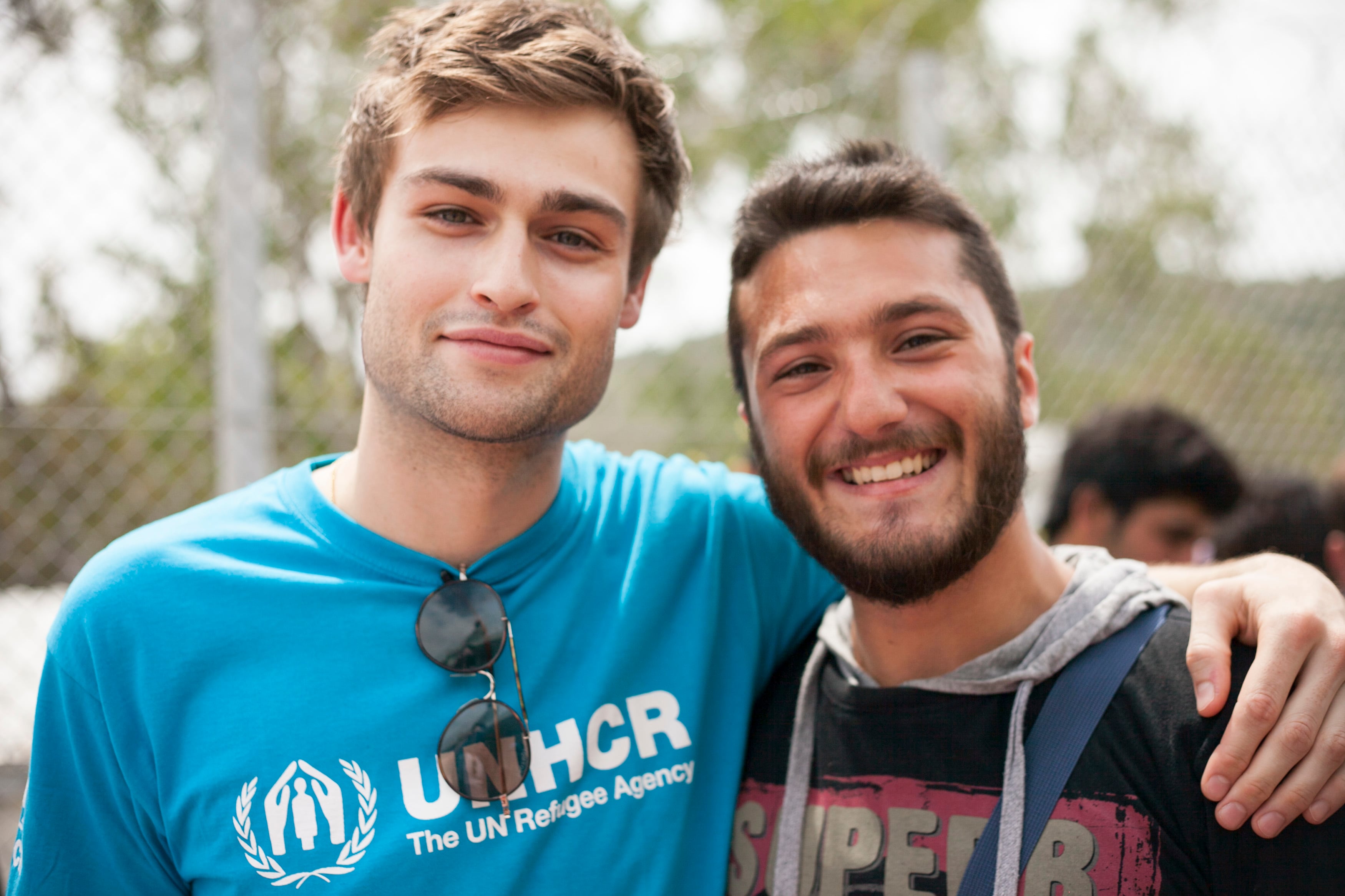 Greece. UNHCR High Profile Supporter Douglas Booth visits refugees