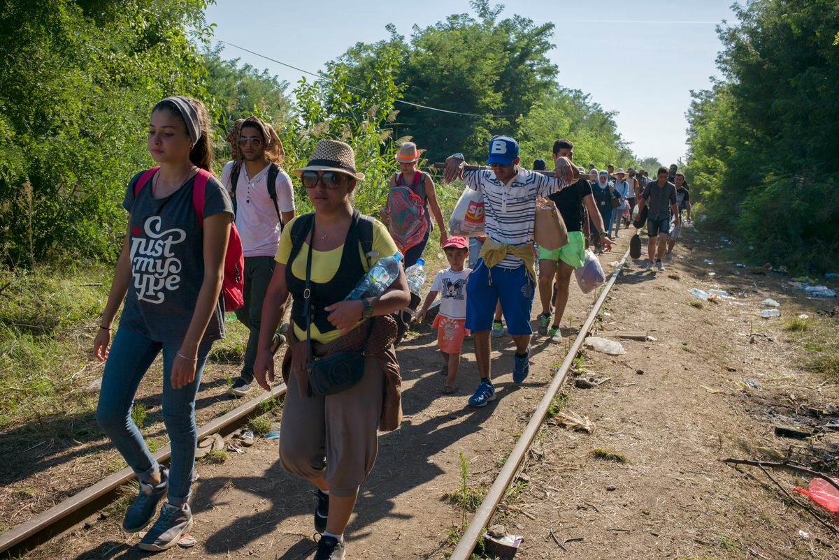 Hungary. Olympic swimmer, Yusra Mardini, on her journey from Syria