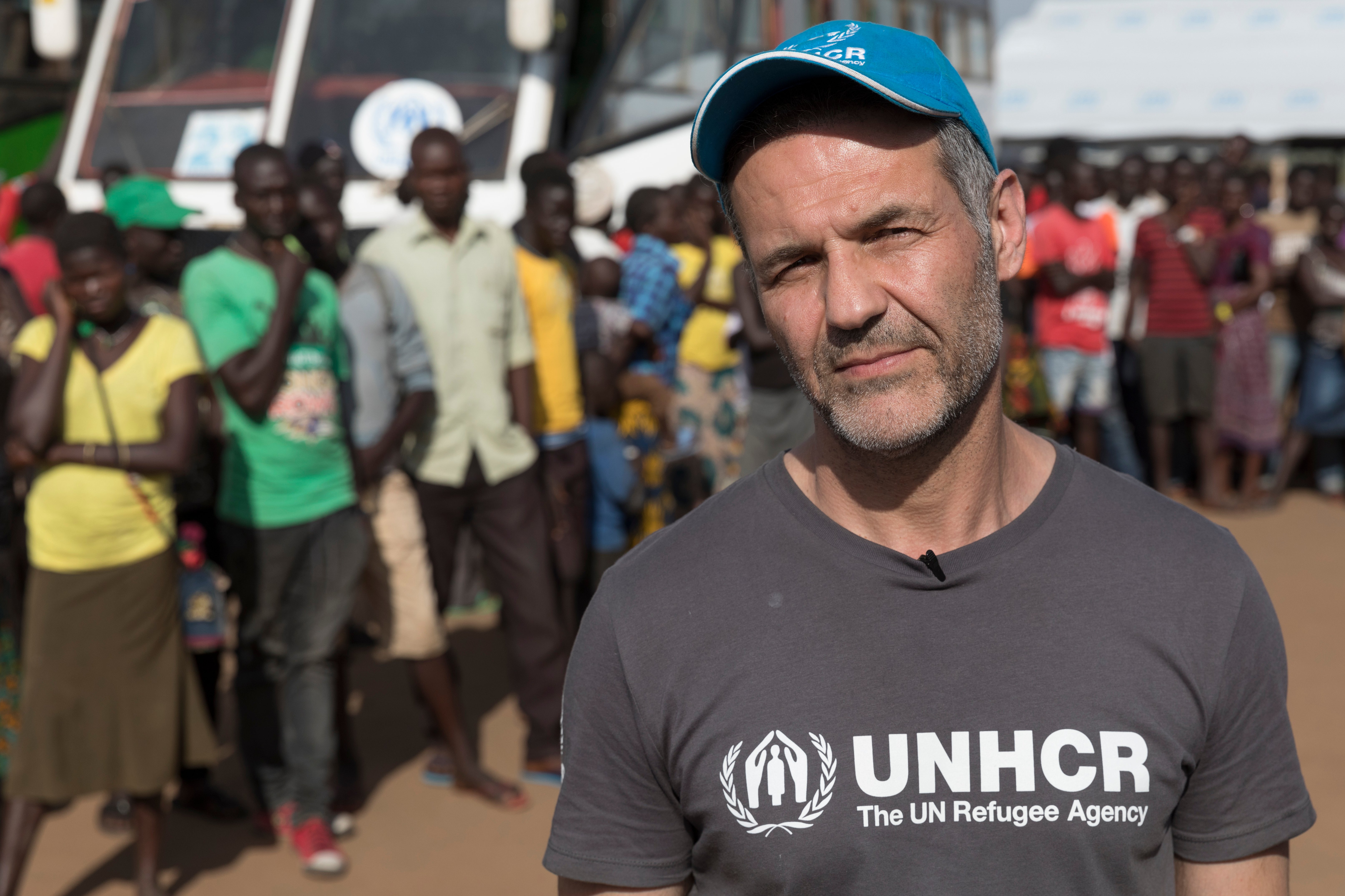 UNHCR Goodwill Ambnassador Khaled Hosseini visits South Sudanese refugees in Uganda