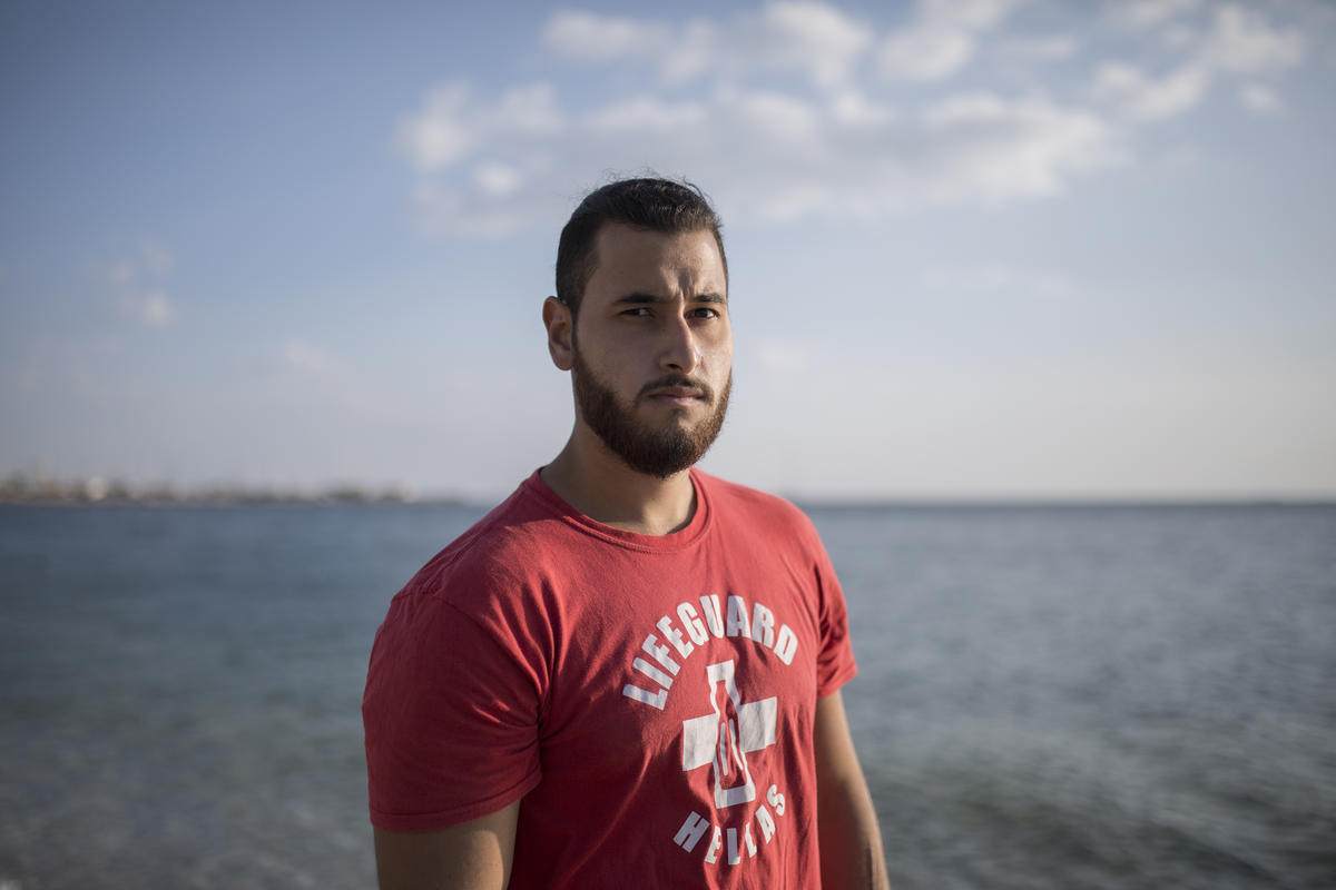 Greece. Syrian refugee helps save lives as volunteer lifeguard