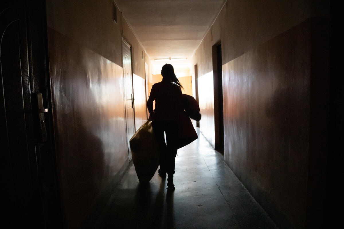 Ukraine. University dorm in western Ukraine offers escape for fleeing families