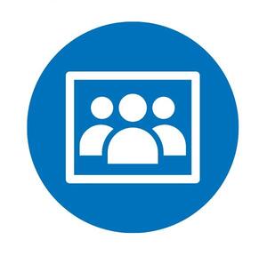 An icon of people within a frame