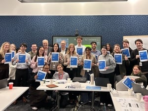 Participants of the psychological vulnerability training in Auckland with expert facilitators Guy Coffey and Professor Zac Steel, alongside UNHCR's Katherine Cox. 