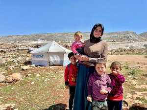 Syria. UNHCR supports conflict and earthquake displaced at Barmaya site