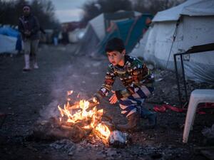 France. Refugees in Grande Synthe