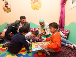 Morocco. Yemeni refugees create cooperative kindergarten