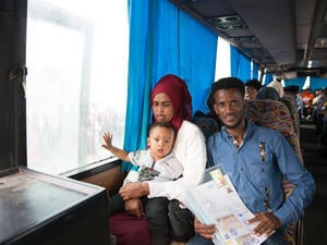 Libya. UNHCR evacuation of refugees from Libya to Italy