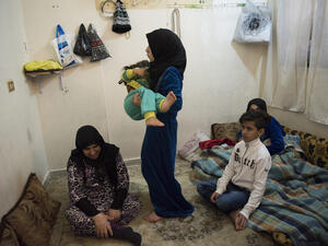 Lebanon. Vulnerable Syrian refugee family living in Mount Lebanon