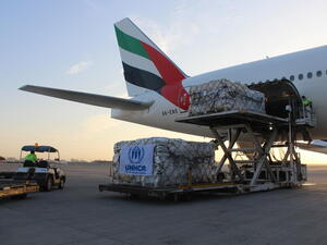 UAE. UNHCR emergency airlift to Sudan
